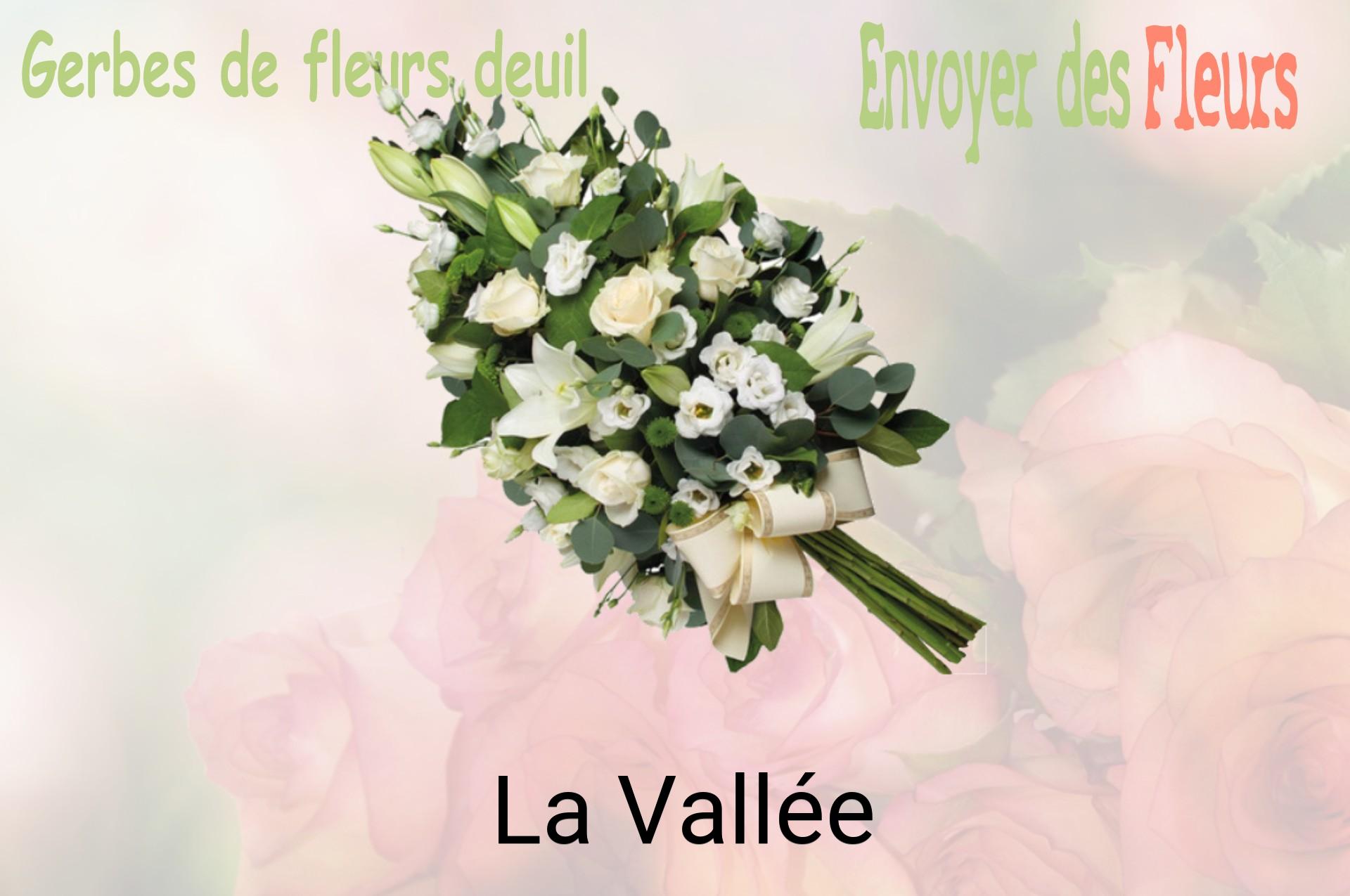 Gerbe de fleurs de deuil livrée à La Vallée